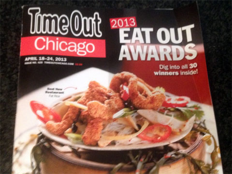 photo of the last issue of Time Out Chicago