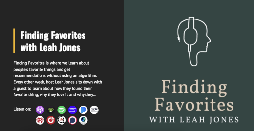 screenshot of Finding Favorites podcast